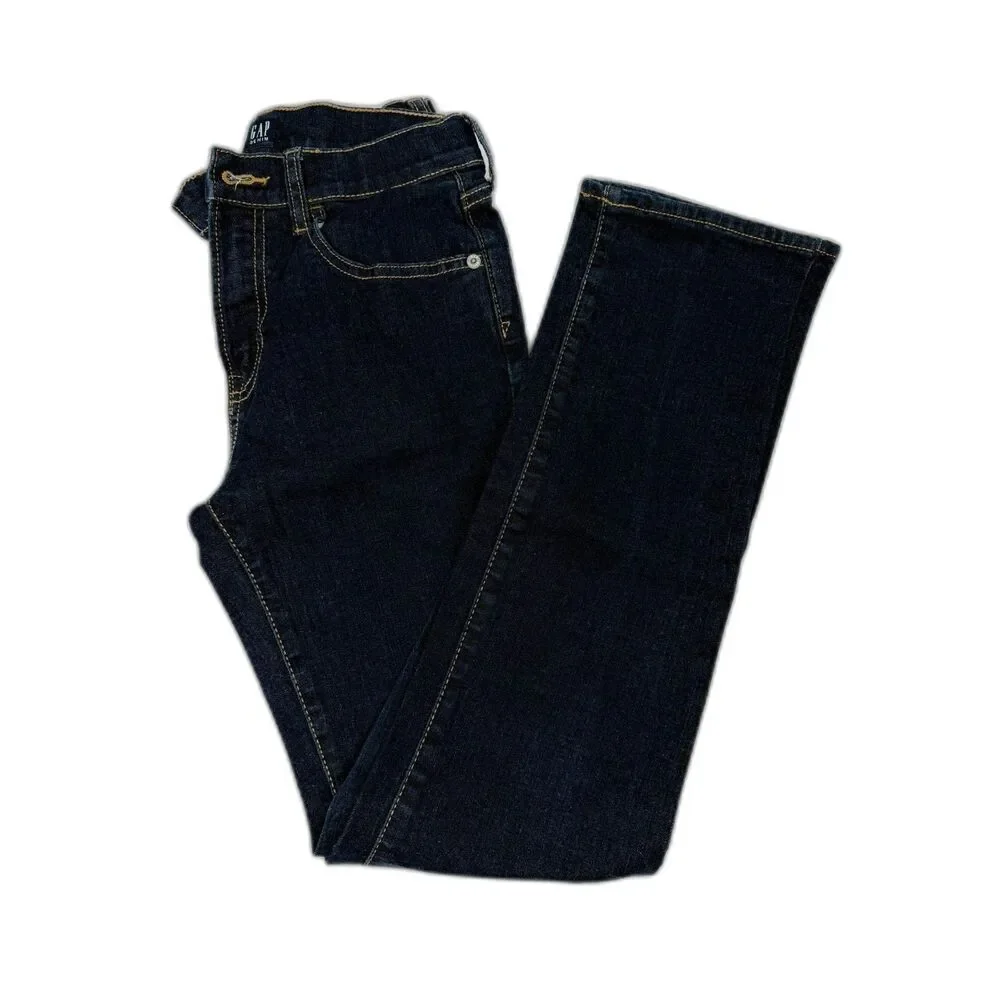 Gap‎ Rigid Straight Leg Dark Wash Casual Jeans